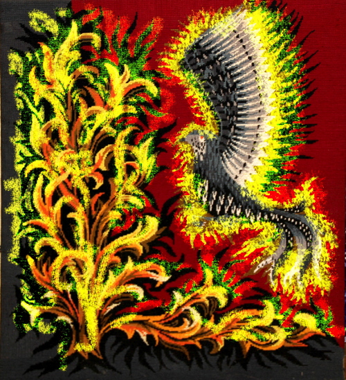  djeleas toile-libre Oiseau face au Feu 0.1 