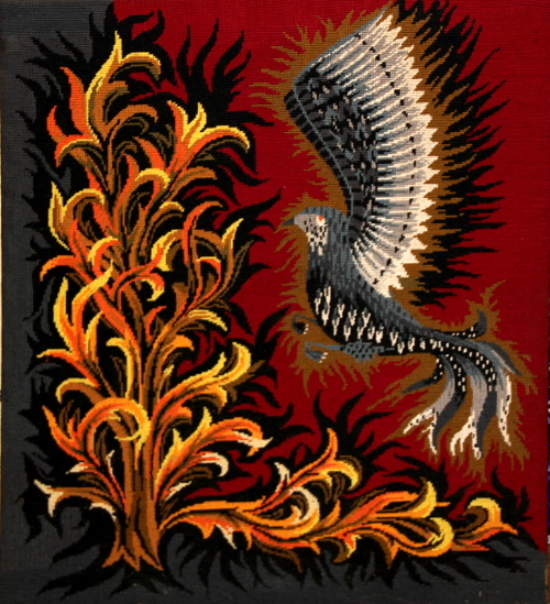  djeleas toile-libre Oiseau face au Feu 